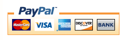 Pay with MasterCard, VISA, or American Express using PayPal!