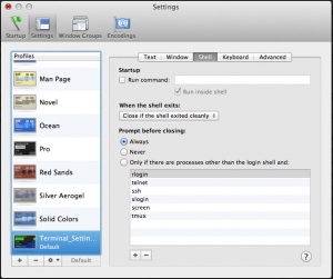 Mac Terminal Settings Trick